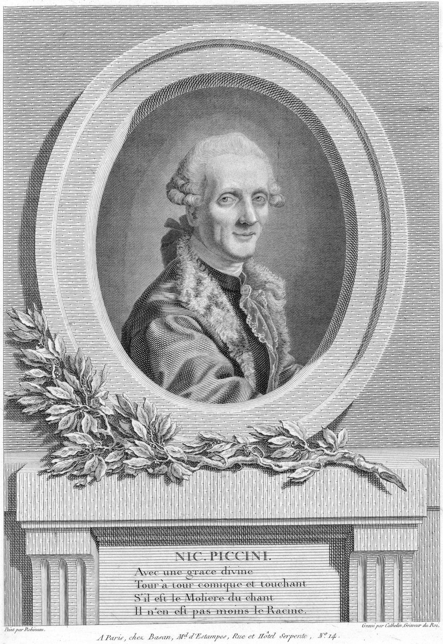 Niccolò Piccinni door Louis Jacques Cathelin