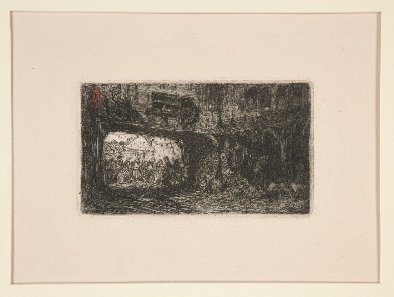Binnenplaats met Passage door Louis Adolphe Hervier