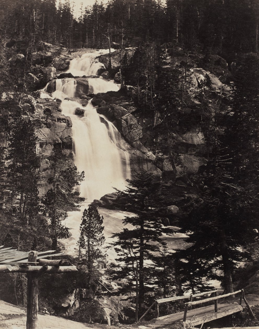 Grote Bovenwaterval, Hoge Alpen door Louis Alphonse Davanne