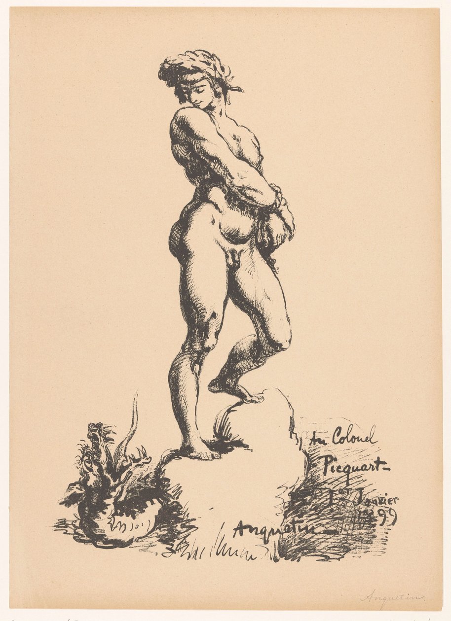 Georges Picquart en de draak door Louis Anquetin