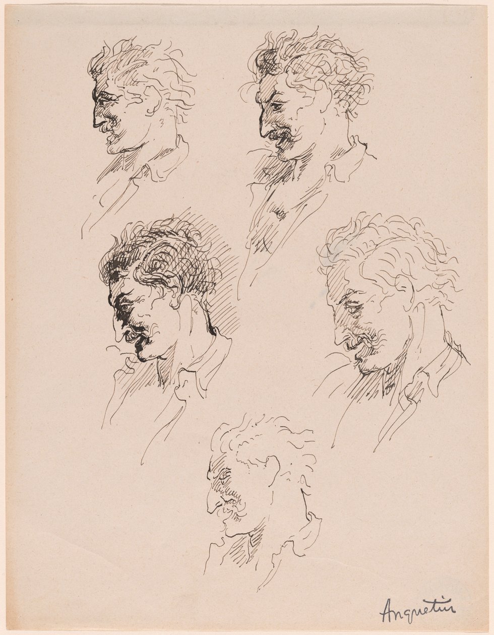 Hoofd Studies door Louis Anquetin