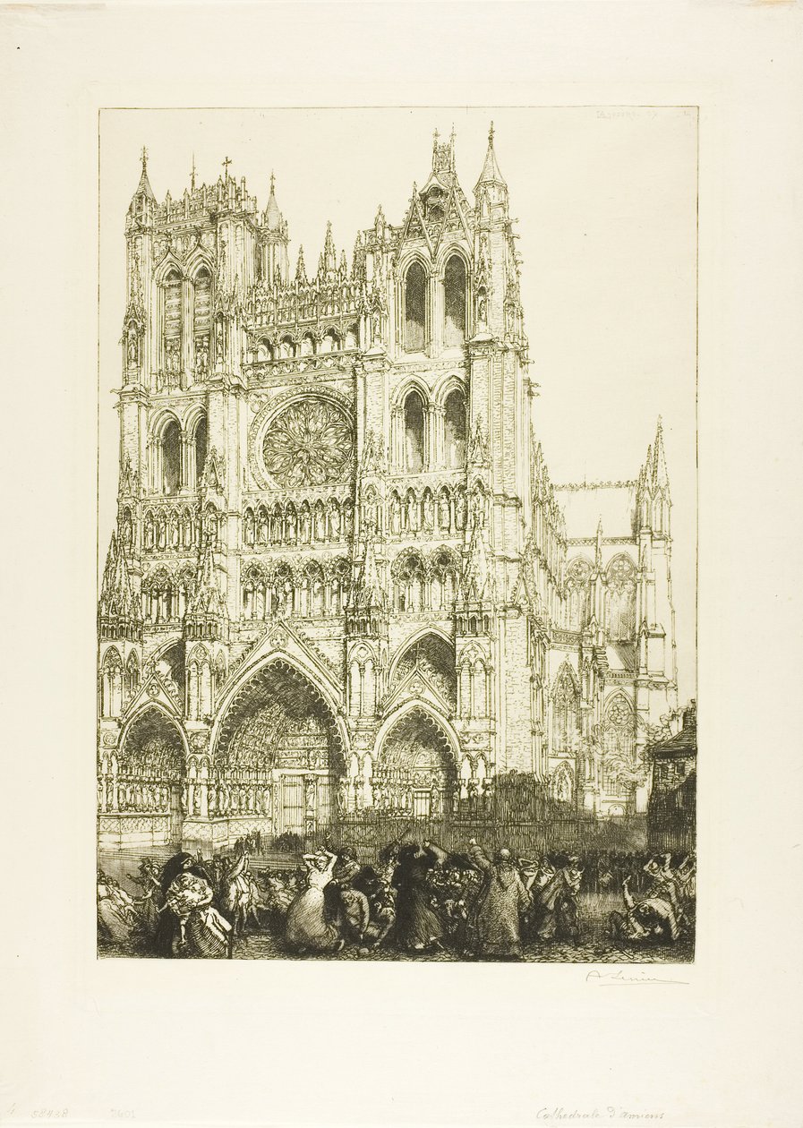 Amiens Cathedral door Louis Auguste Lepère