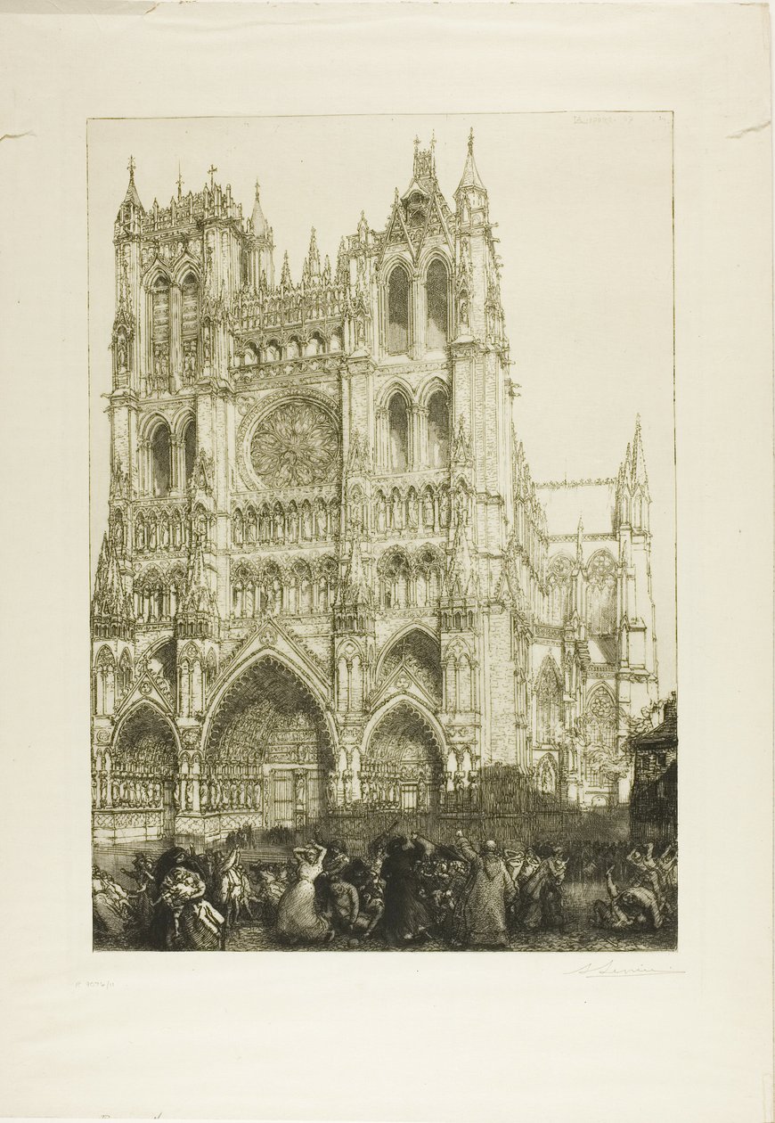 Amiens Cathedral door Louis Auguste Lepère