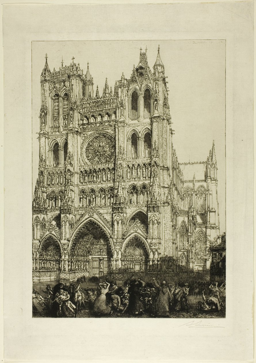 Amiens Cathedral door Louis Auguste Lepère