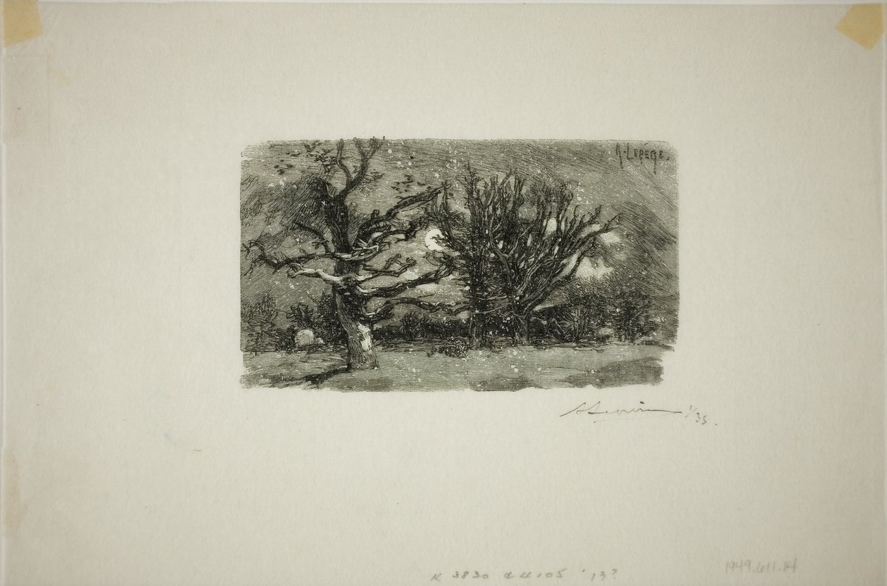 Au Dormoir de Lantara door Louis Auguste Lepère