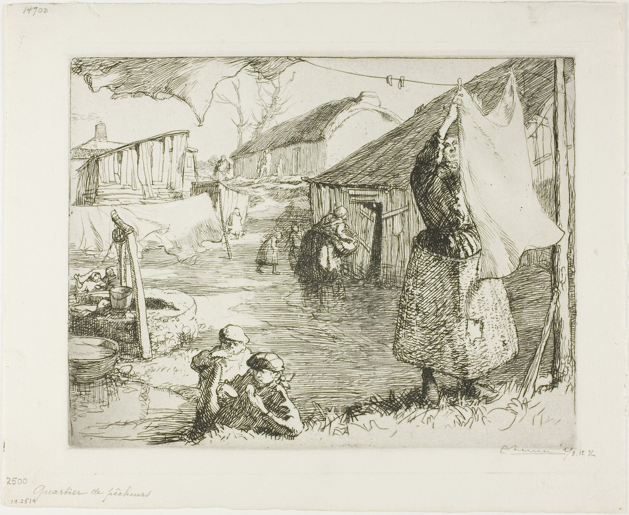 Visserswijk door Louis Auguste Lepère