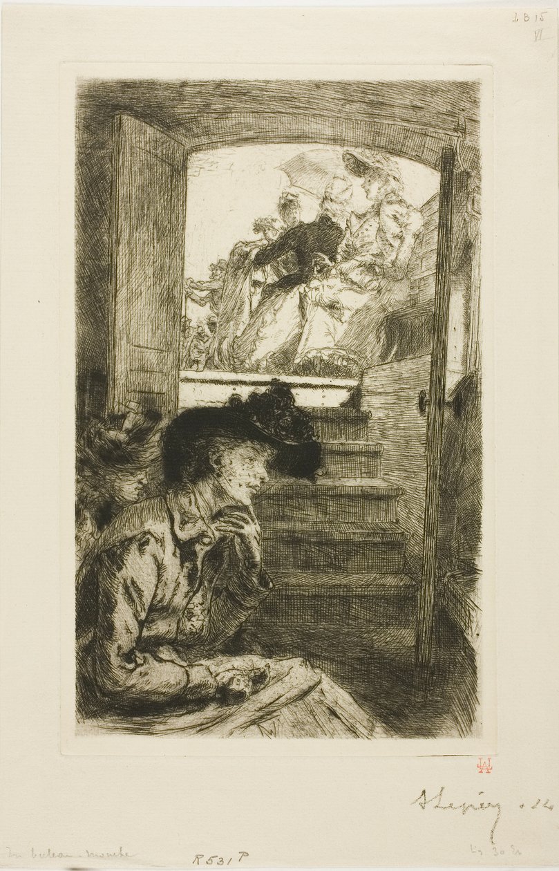 In de Bateau-Mouche door Louis Auguste Lepère