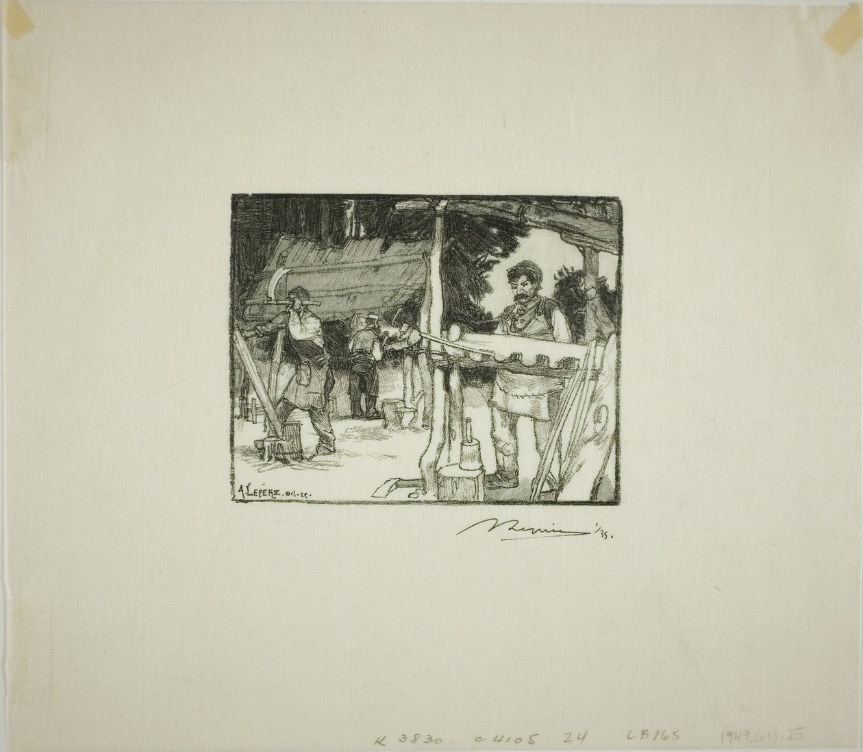 Lattenmakers door Louis Auguste Lepère