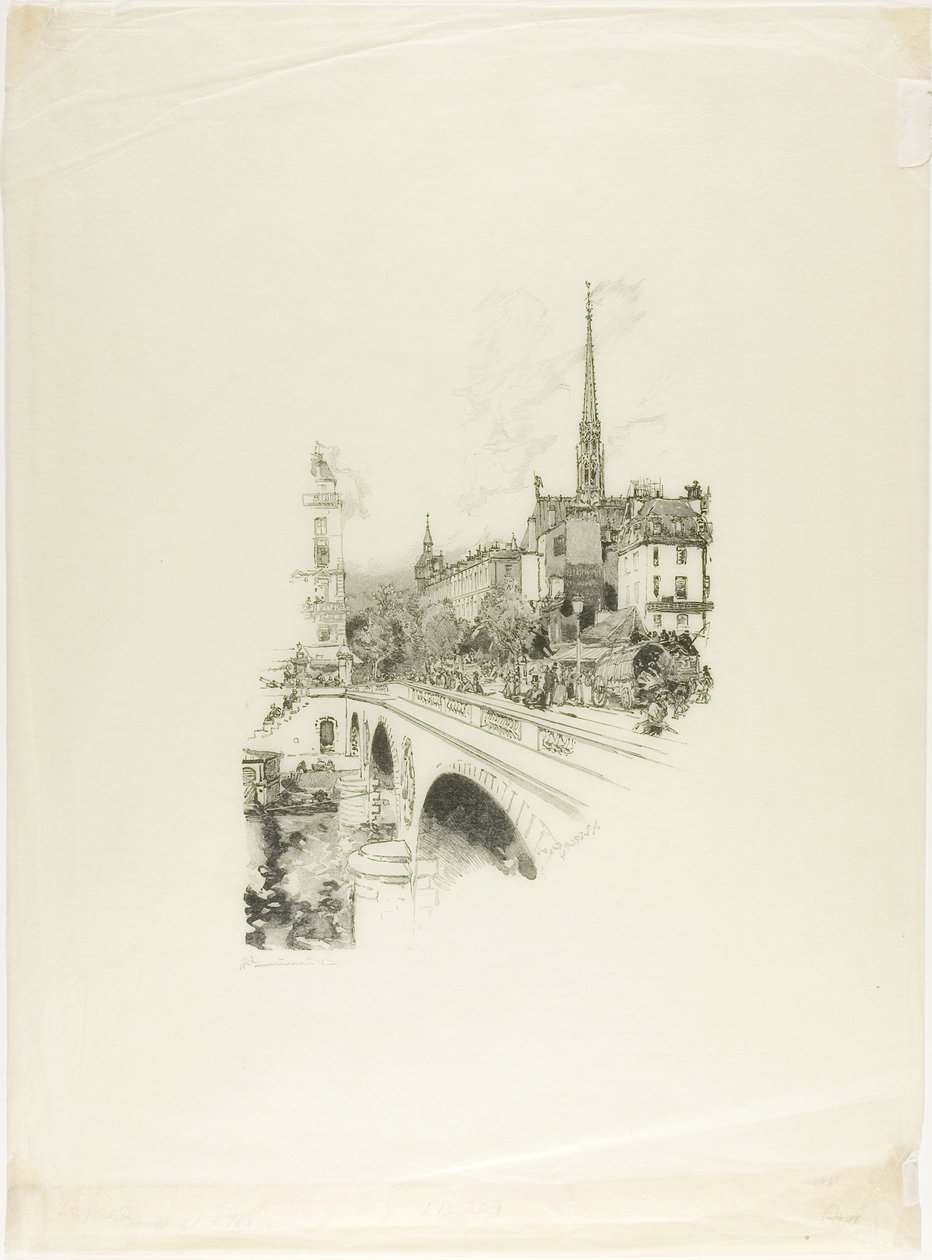 Sint-Michielsbrug door Louis Auguste Lepère