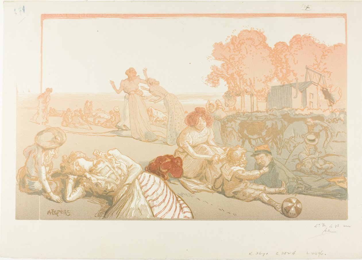 Modern bucolisch door Louis Auguste Lepère