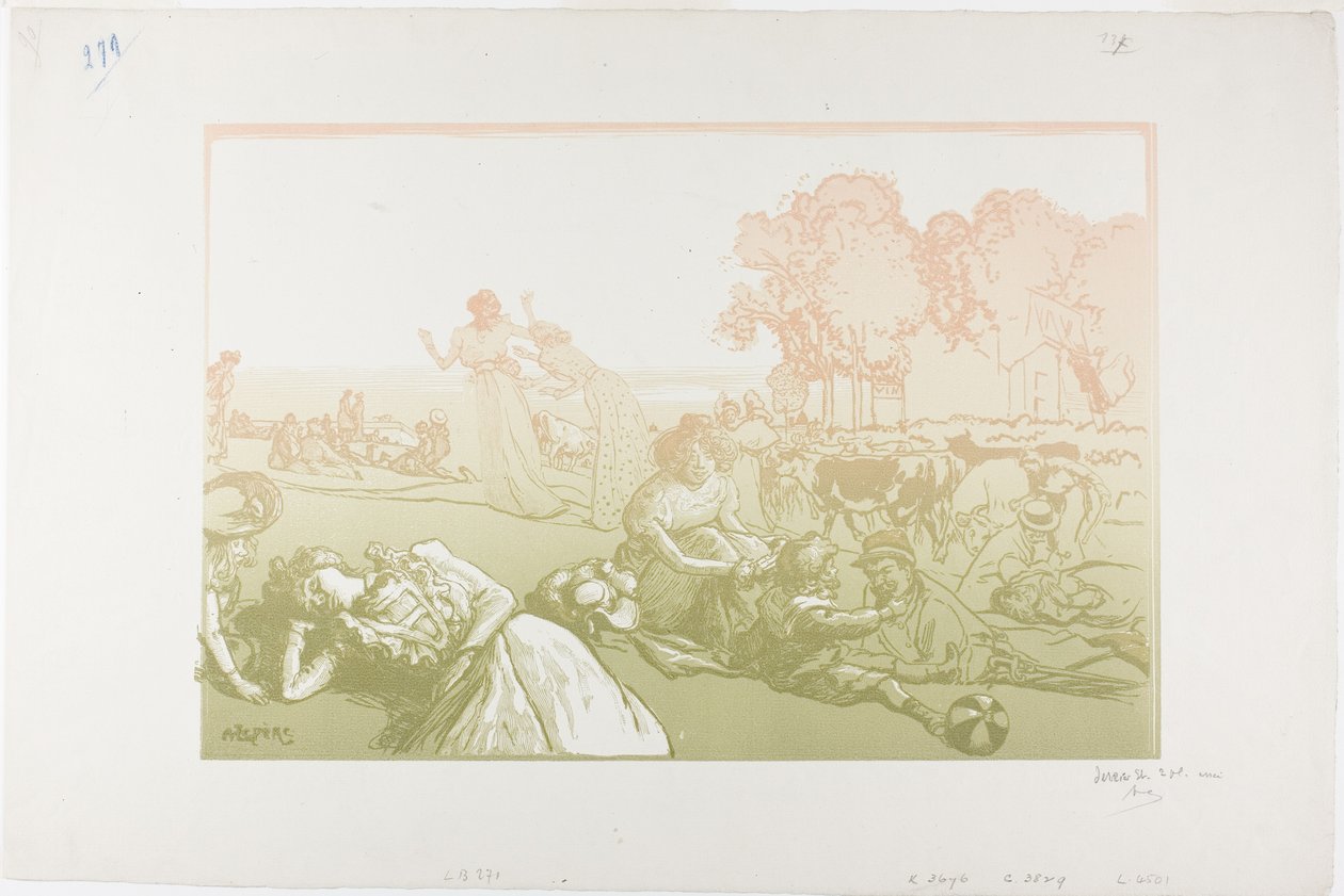 Modern bucolisch door Louis Auguste Lepère