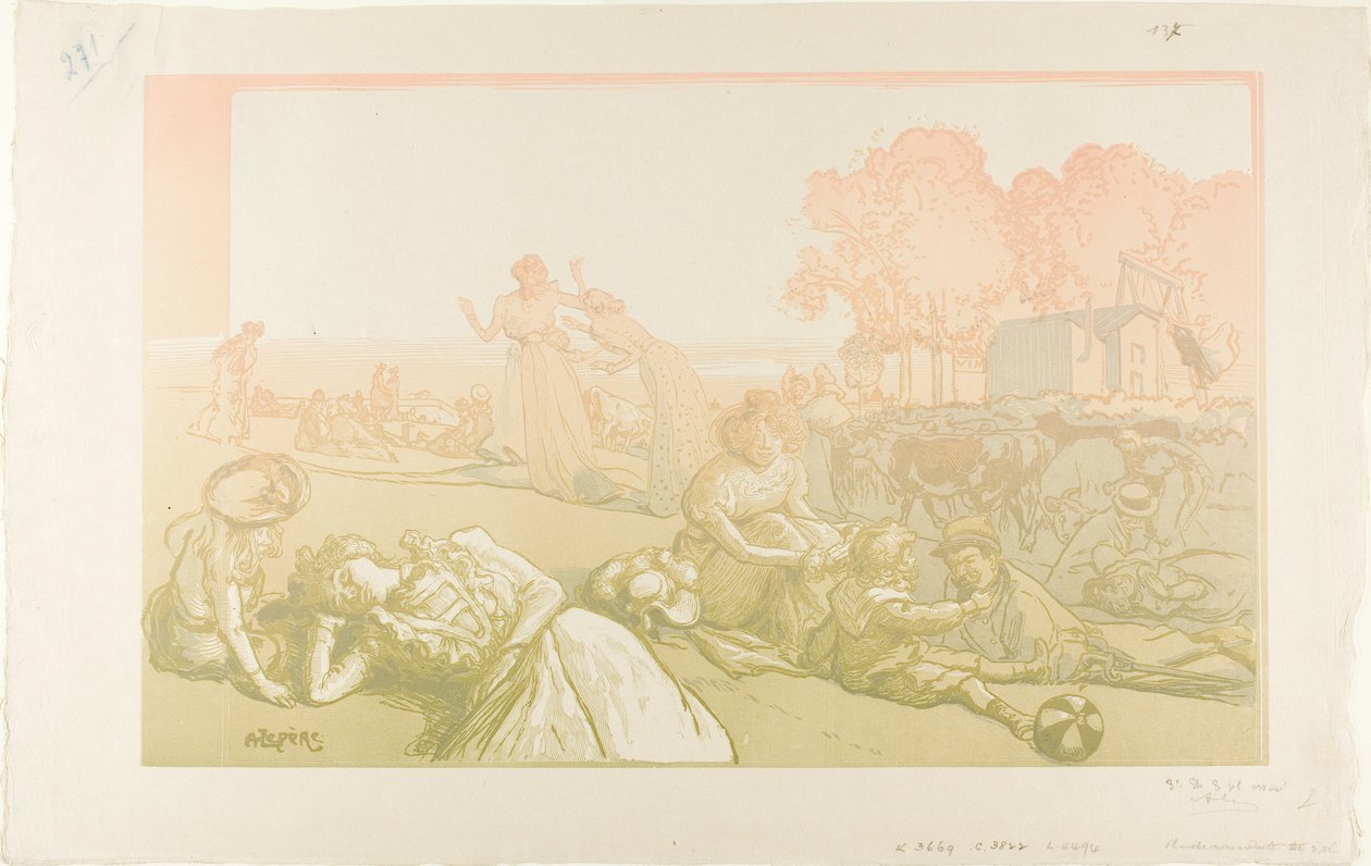 Modern bucolisch door Louis Auguste Lepère