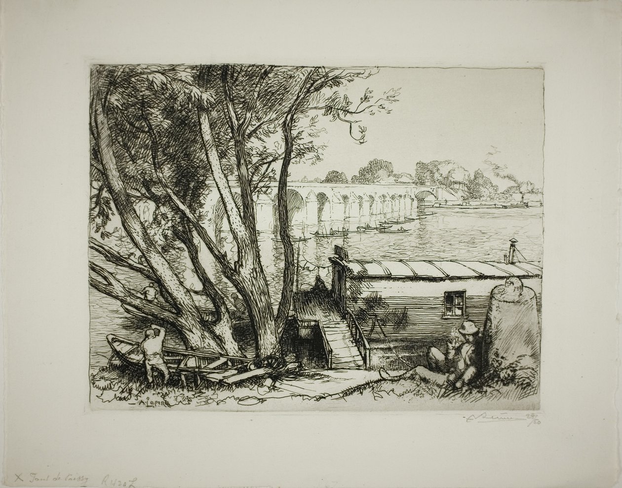 Poissy door Louis Auguste Lepère