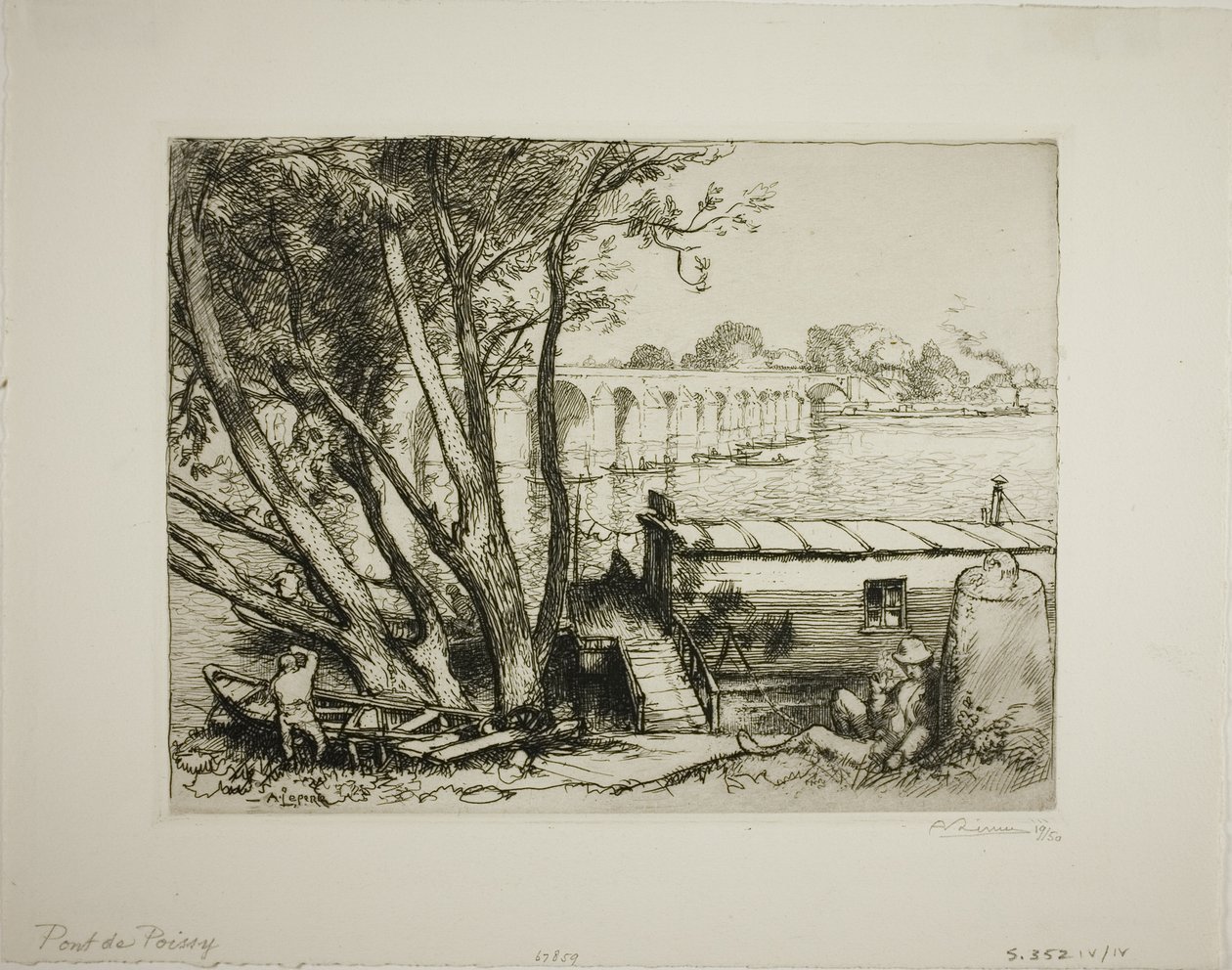 Poissy door Louis Auguste Lepère
