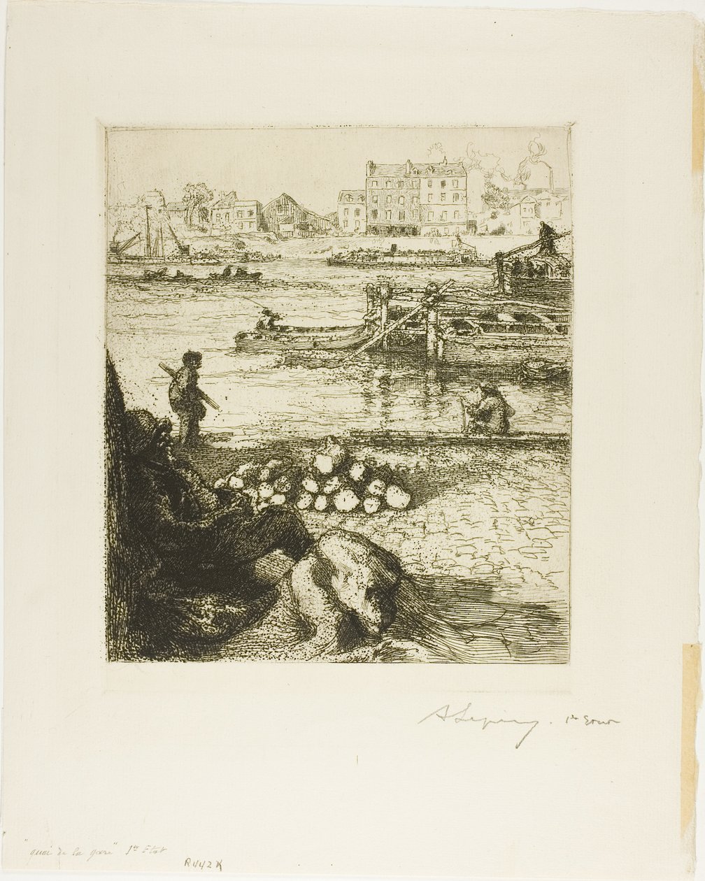 Openbare Werf, Quai de la Gare door Louis Auguste Lepère