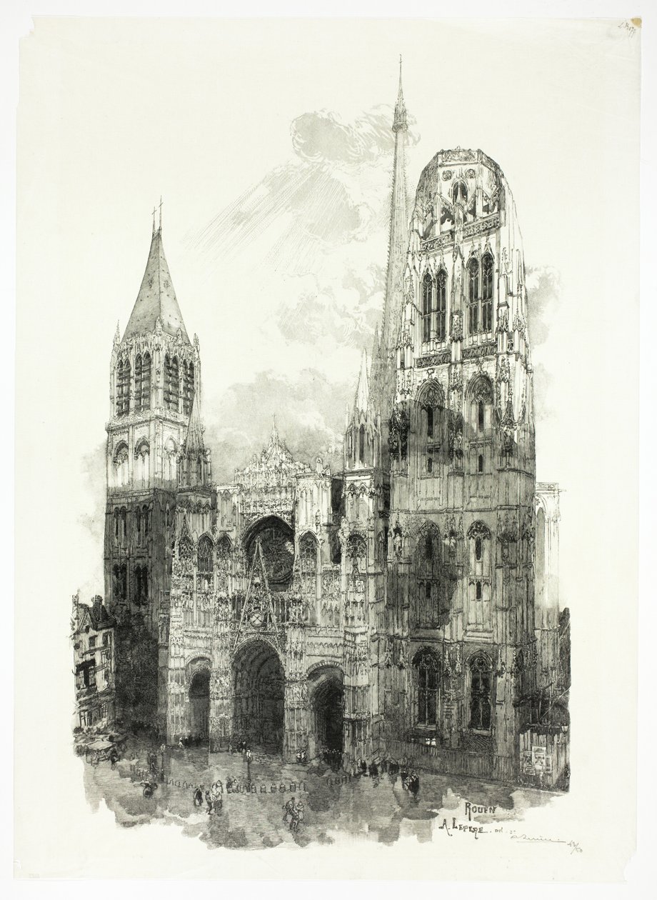 Kathedraal van Rouen door Louis Auguste Lepère