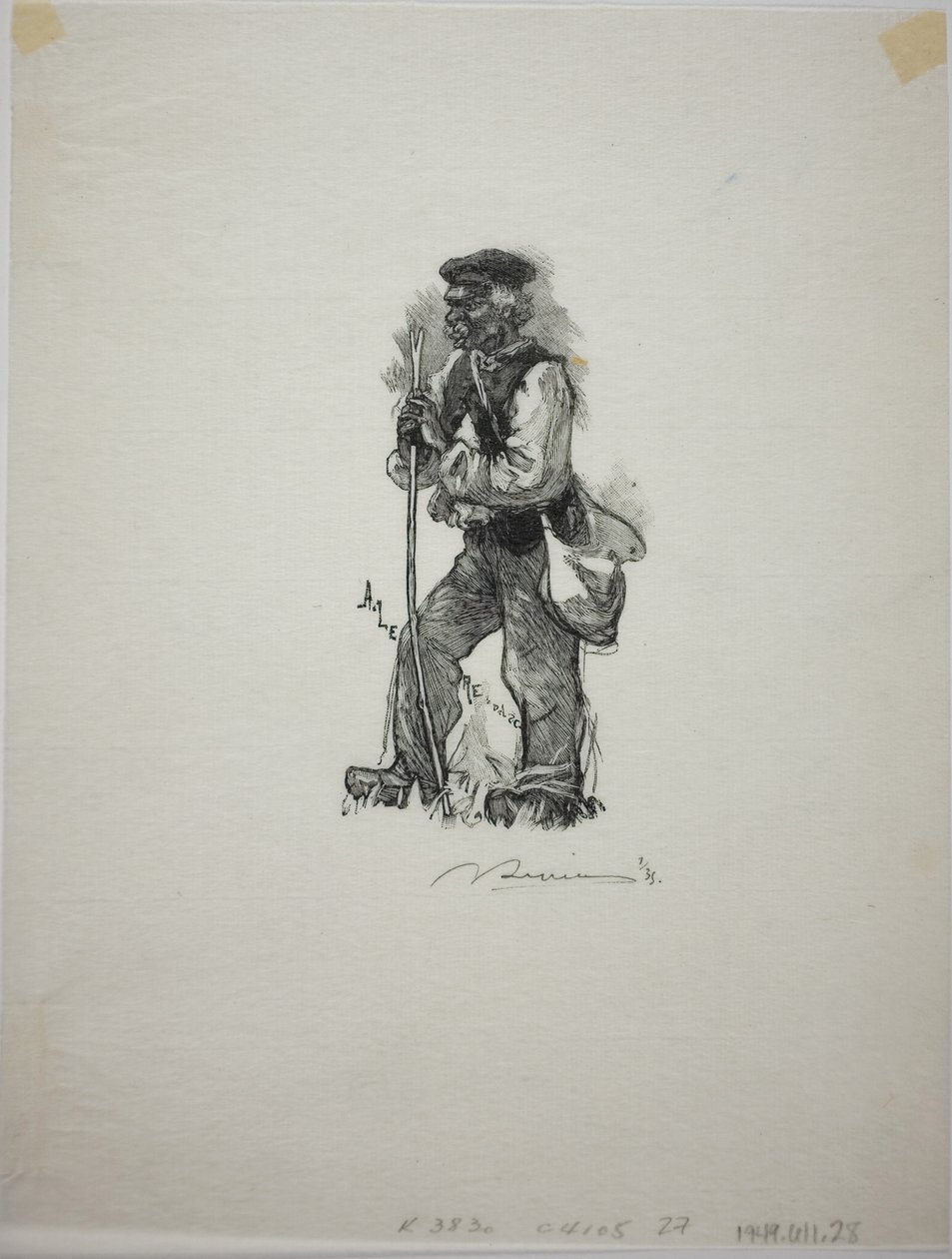 Slangenjager door Louis Auguste Lepère
