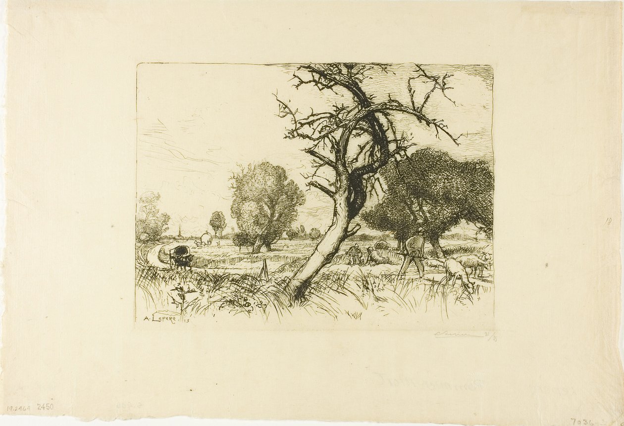 De dode appelboom door Louis Auguste Lepère