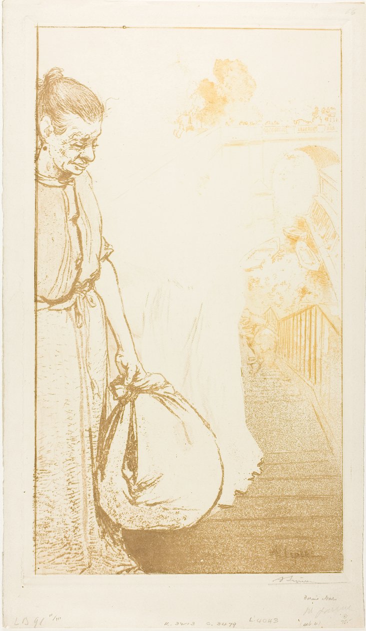 De wasvrouwen door Louis Auguste Lepère