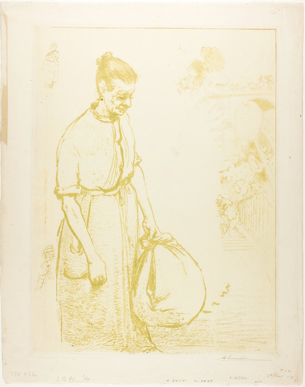 De wasvrouwen door Louis Auguste Lepère