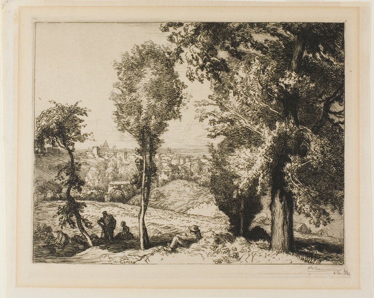 Naar Gentilly door Louis Auguste Lepère