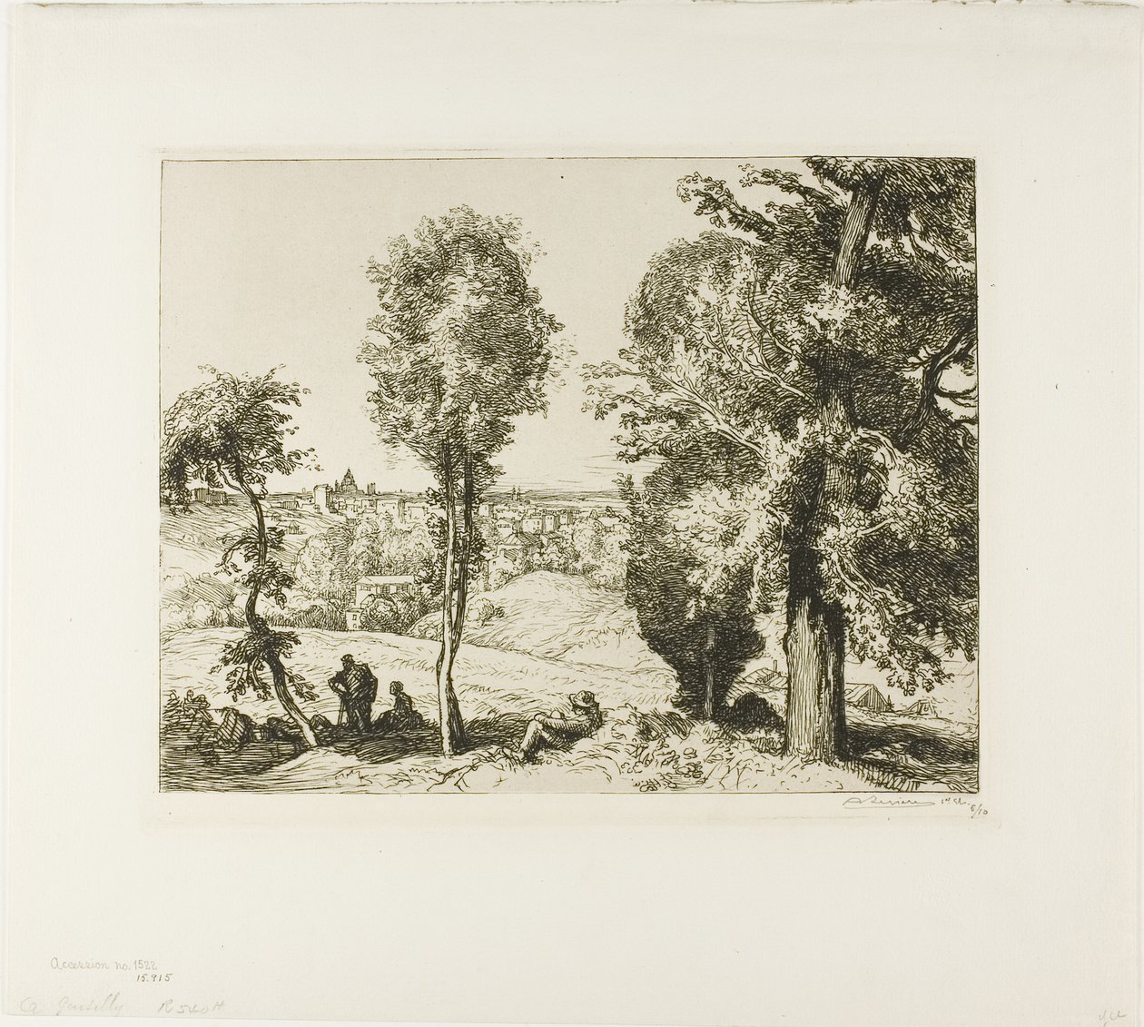 Naar Gentilly door Louis Auguste Lepère