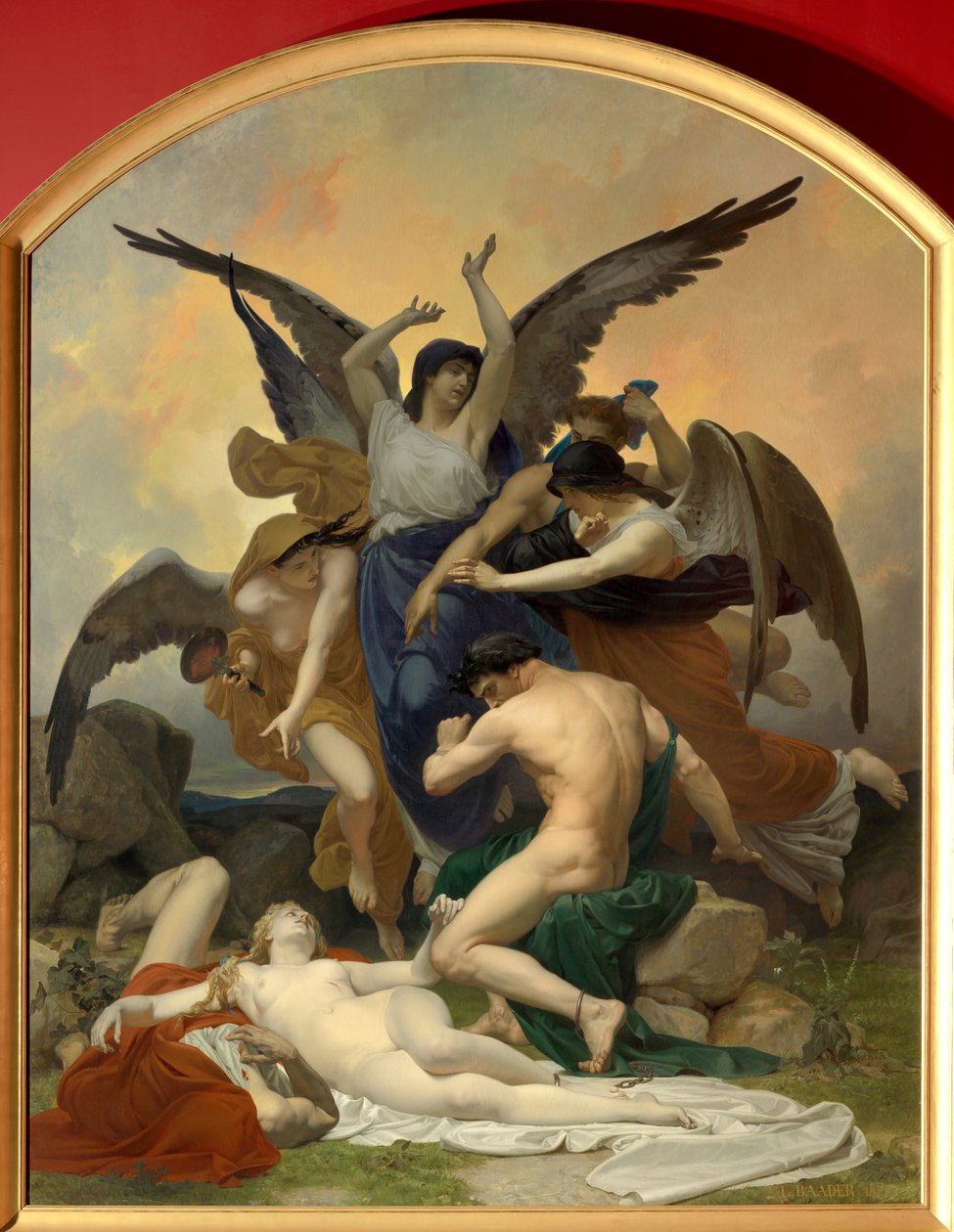 Het berouw, 1875 door Louis Baader