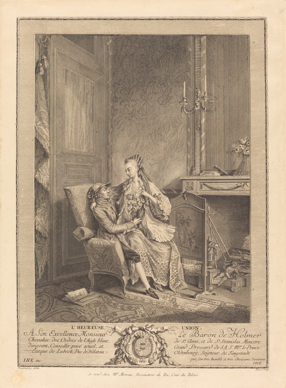 De Gelukkige Unie door Louis Bosse after Sigmund Freudenberger