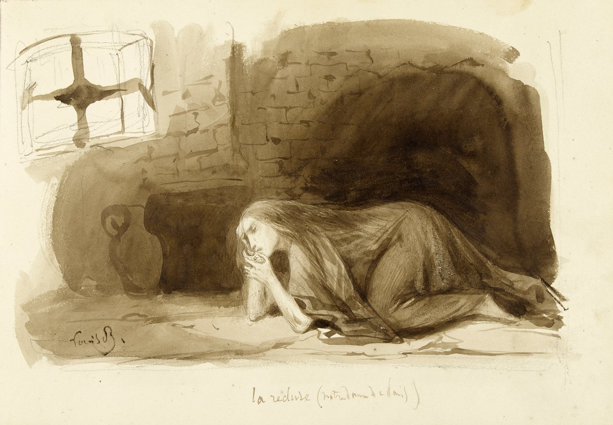 La Recluse. door Louis Boulanger