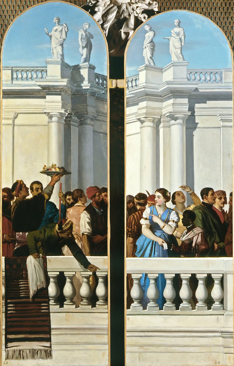 Venetiaans feest, rechter paneel door Louis Boulanger