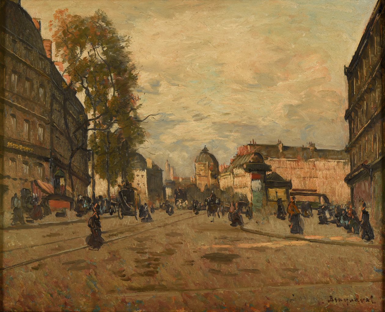 Place Saint-Michel in Parijs door Louis Braquaval