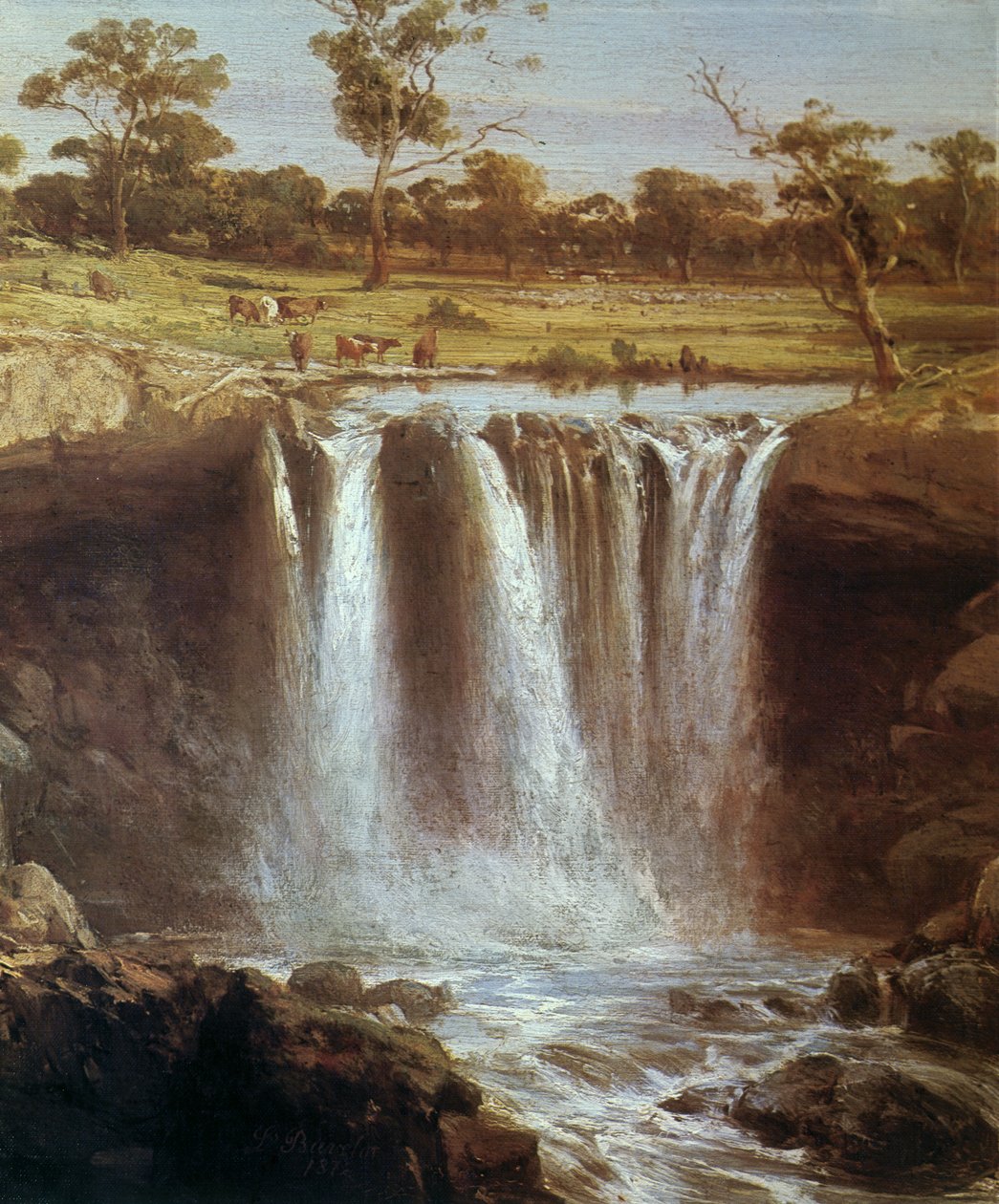 Watervallen op de Wannon, Australië door Louis Buvelot