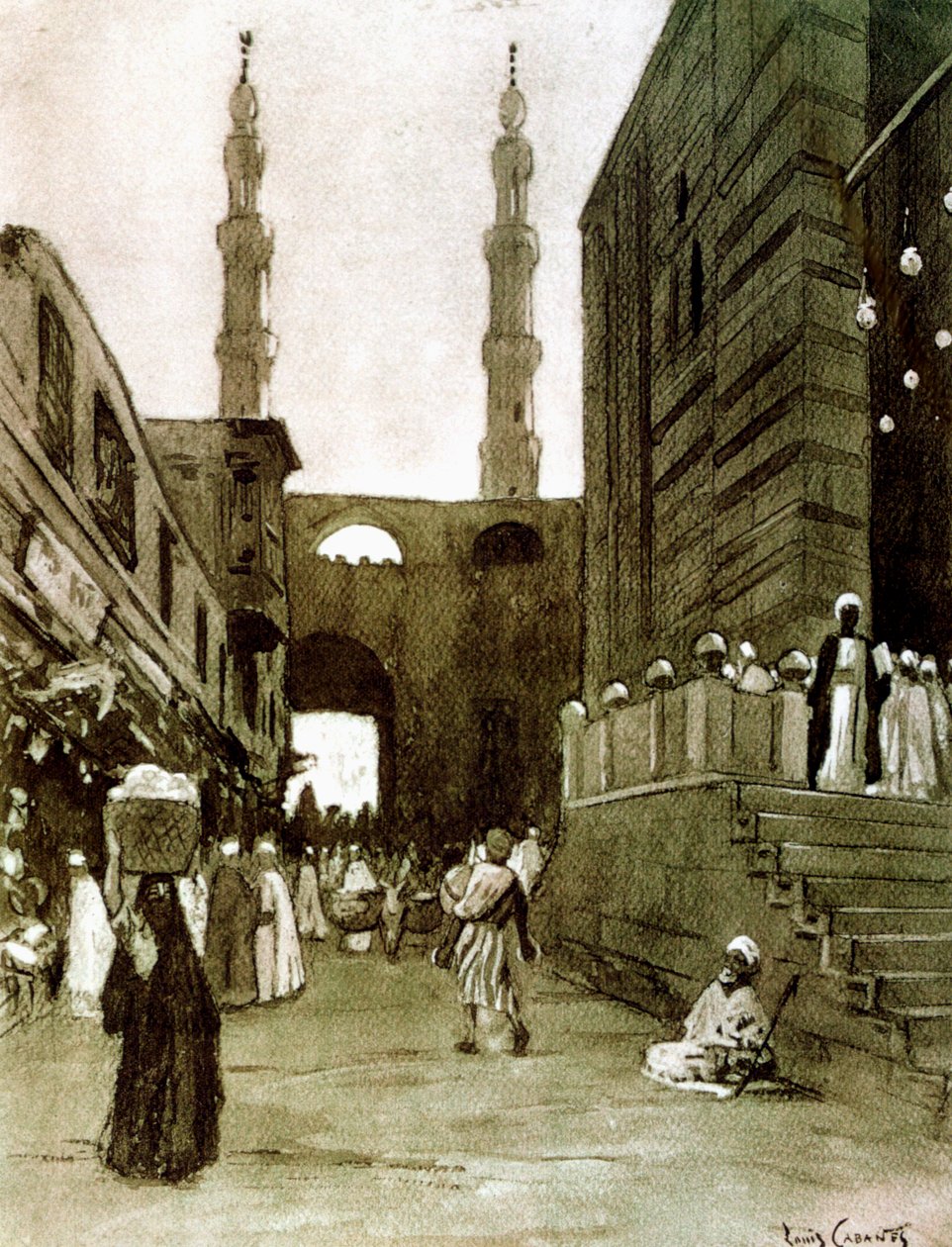 Bab El Fetouh, Caïro, Egypte, 1928 door Louis Cabanes