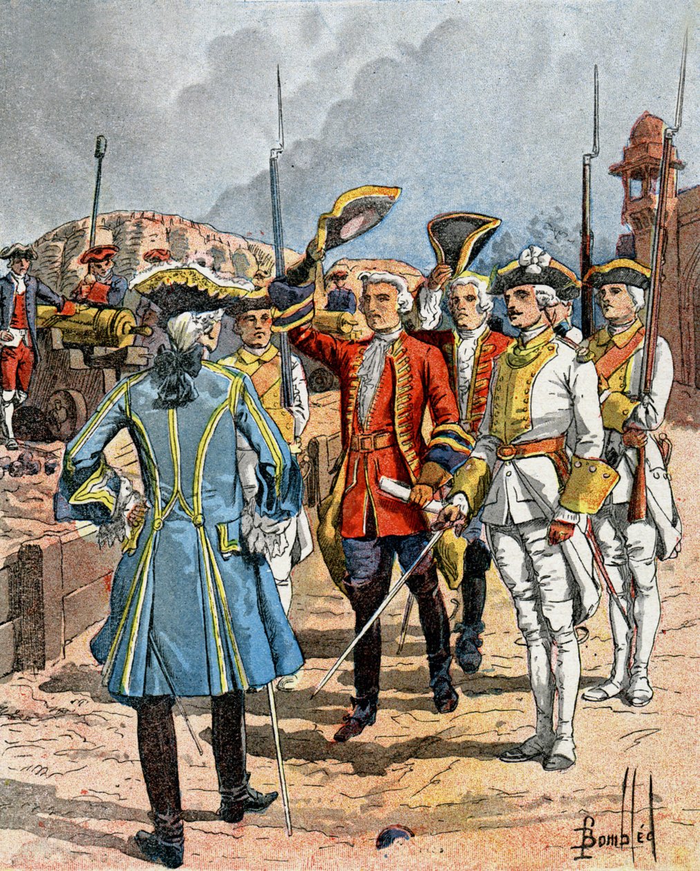Inname van Madras door Louis Charles Bombled