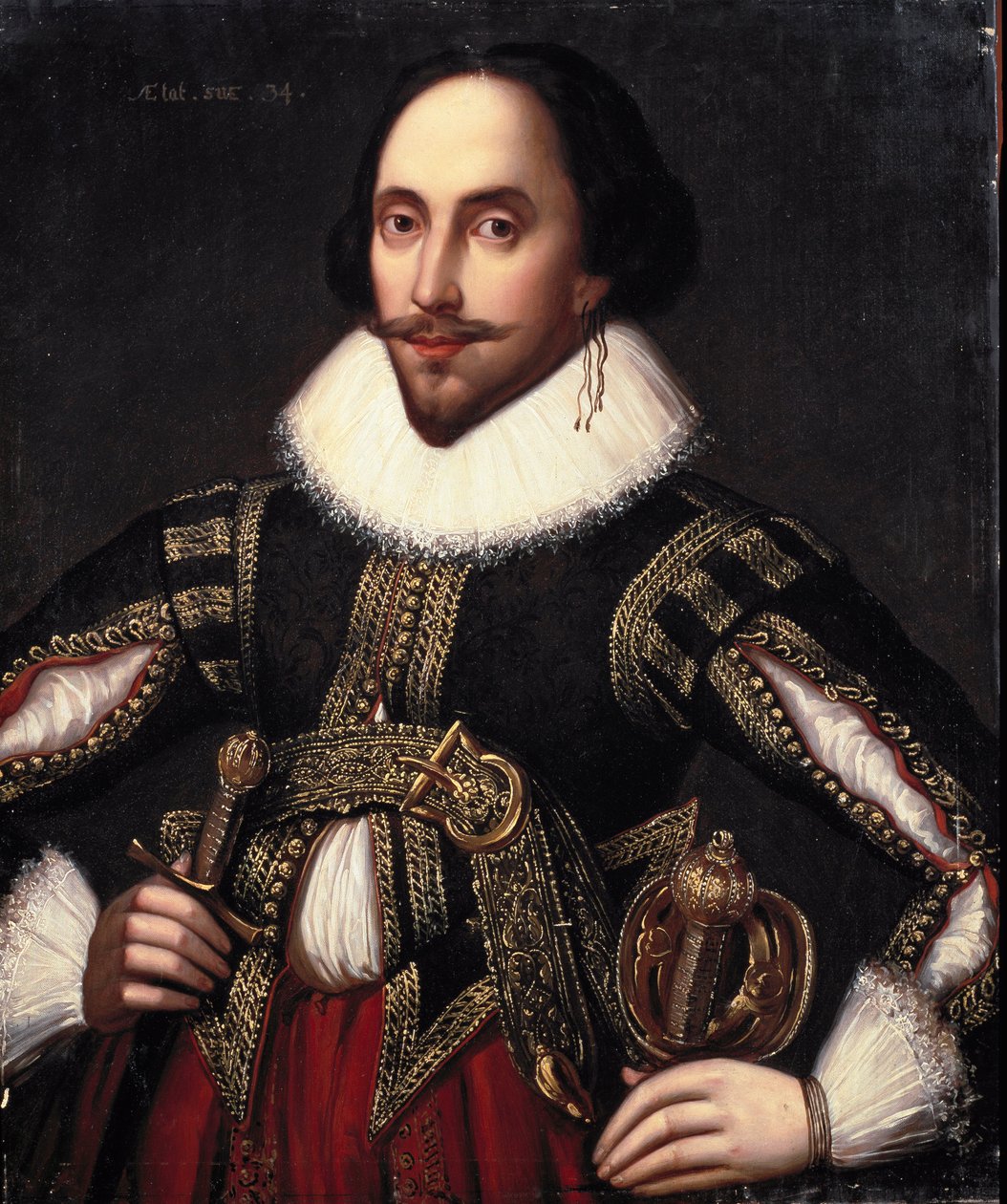 Portret van William Shakespeare door Louis Coblitz