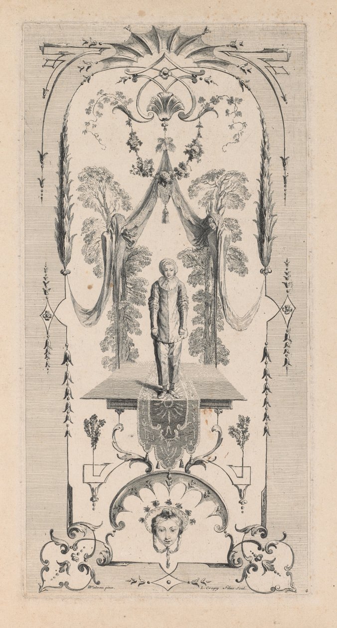 Pierrot, Arabesque door Louis Crepy