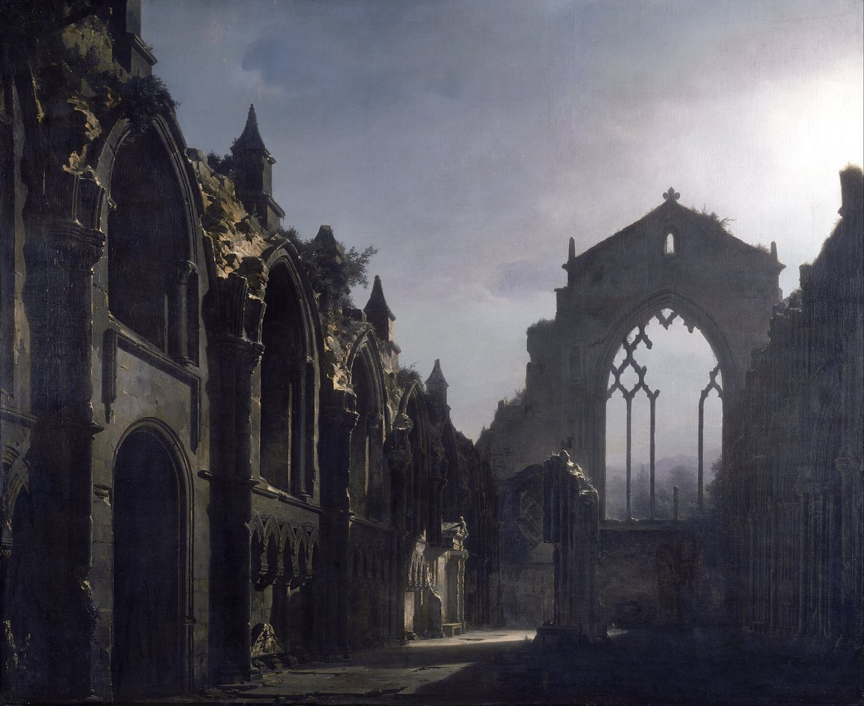 De Ruïnes van de Holyrood Kapel door Louis Daguerre
