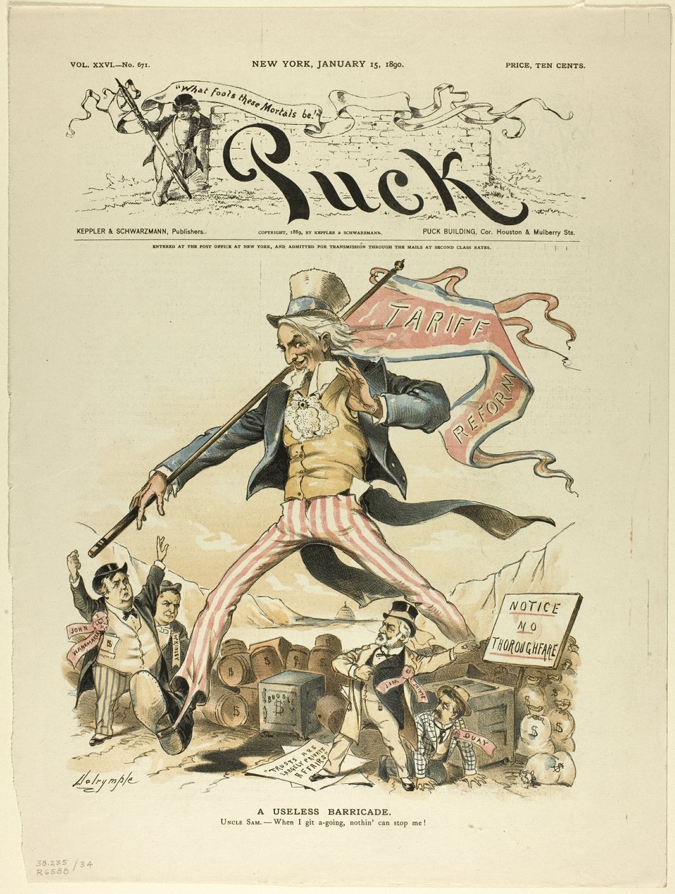 Een nutteloze barricade, van Puck door Louis Dalrymple