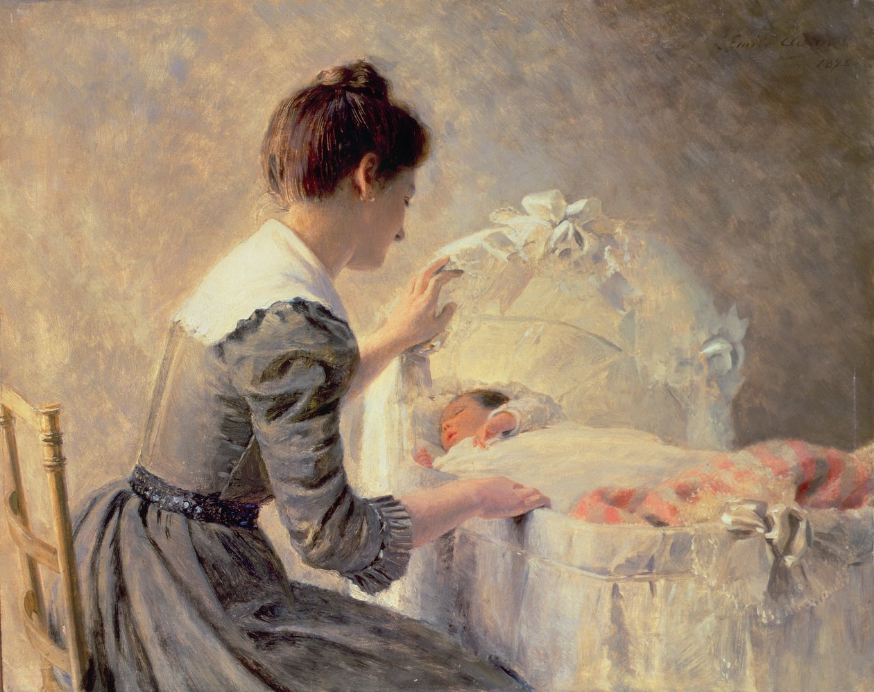 Moederschap, 1898 door Louis Emile Adan