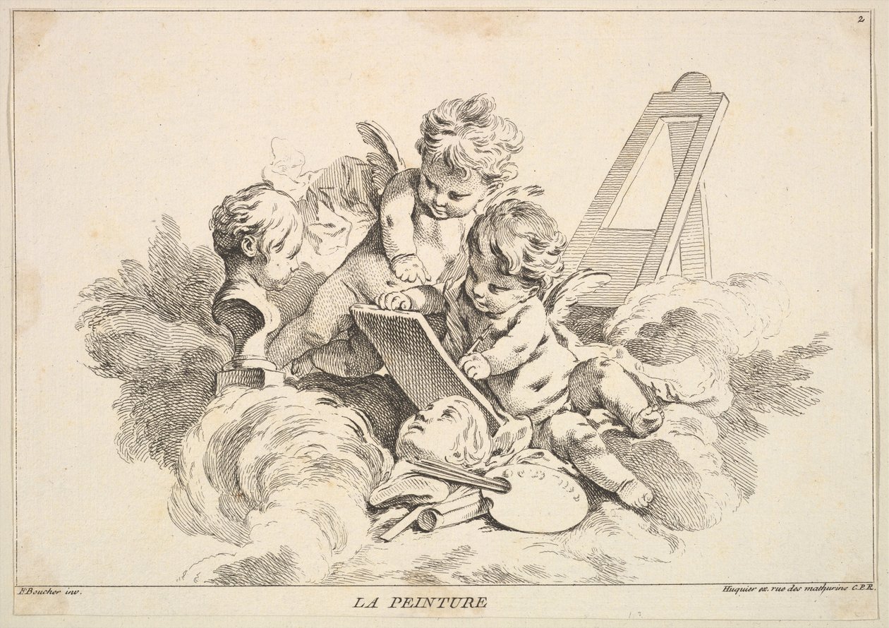 Schilderij door Louis Felix de la Rue