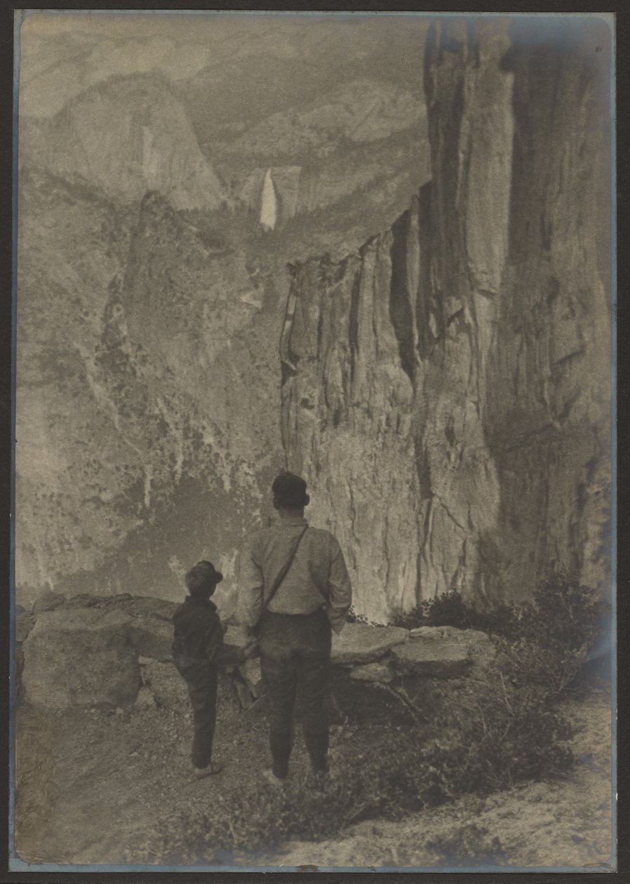 Nevada watervallen vanaf Ledge Trail, Yosemite door Louis Fleckenstein