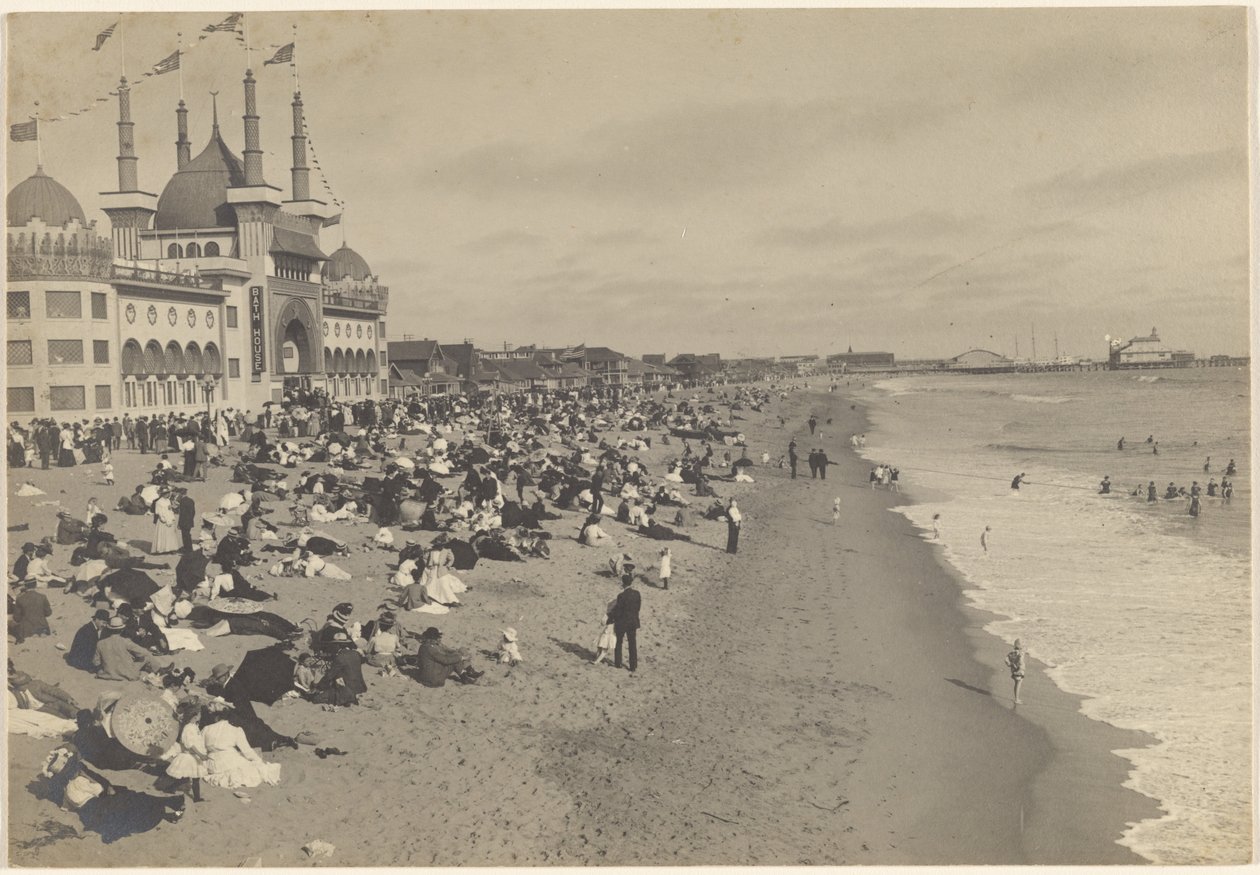 [Seaside Scene]. door Louis Fleckenstein