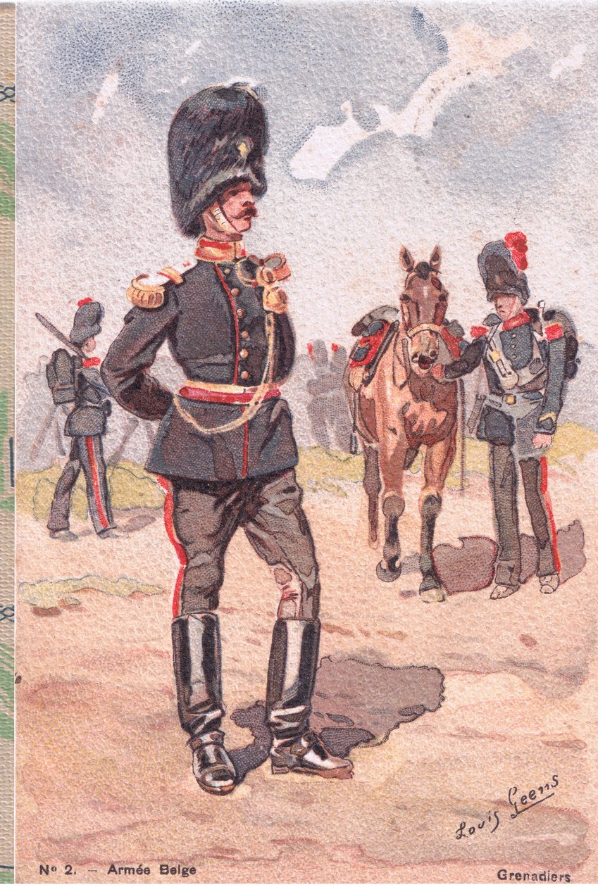 Grenadiers, ansichtkaart, 1920s door Louis Geens