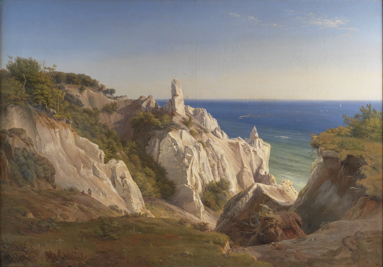 De kliffen van het eiland Møn door Louis Gurlitt