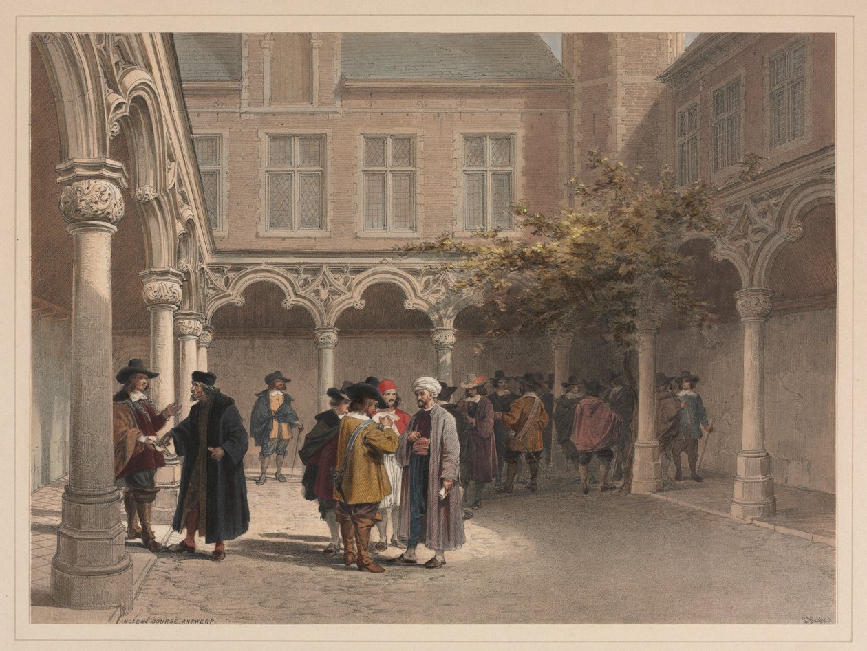 Oude Beurs, Antwerpen door Louis Haghe