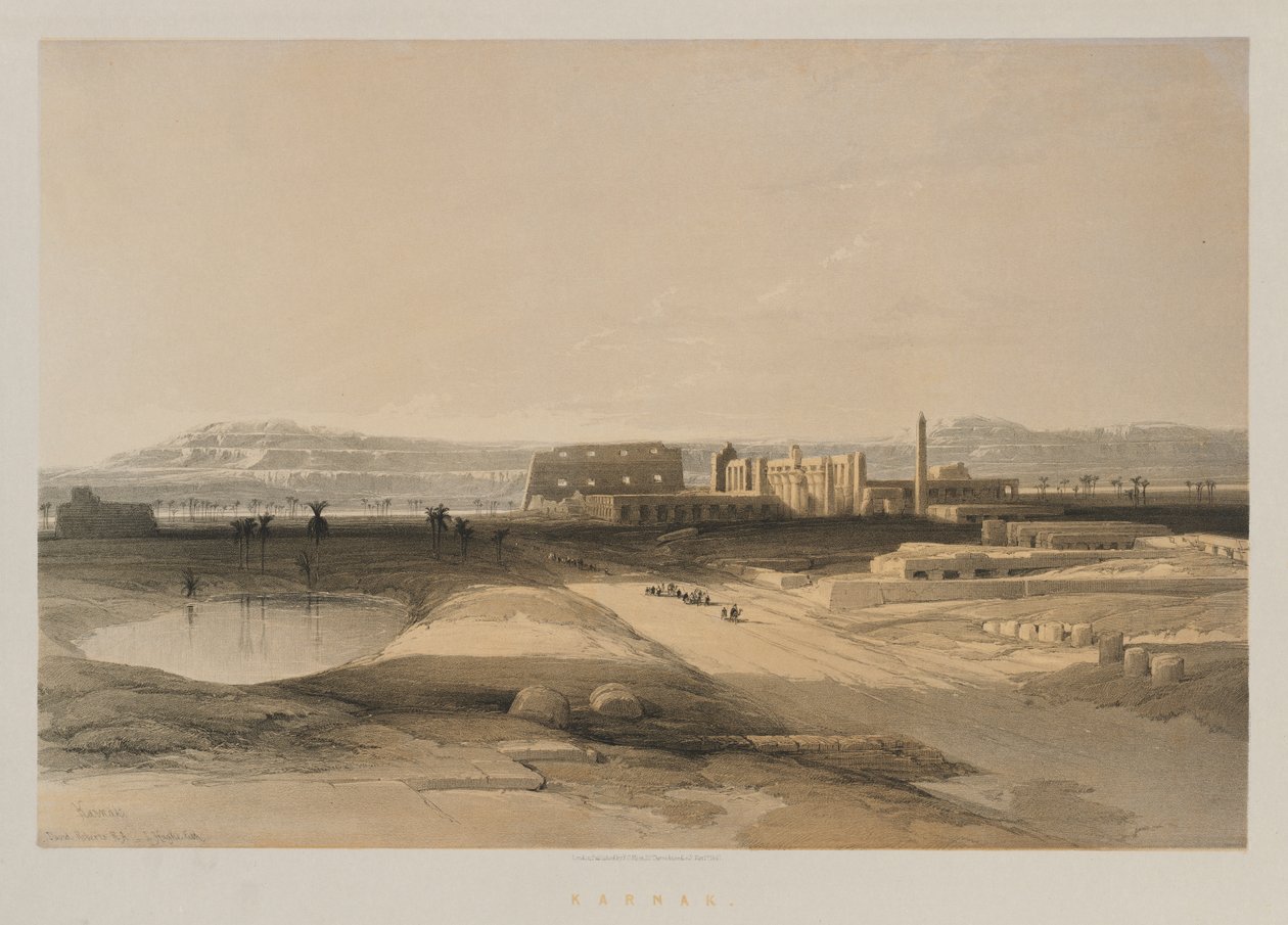 Egypte en Nubië, Volume II: Karnak door Louis Haghe