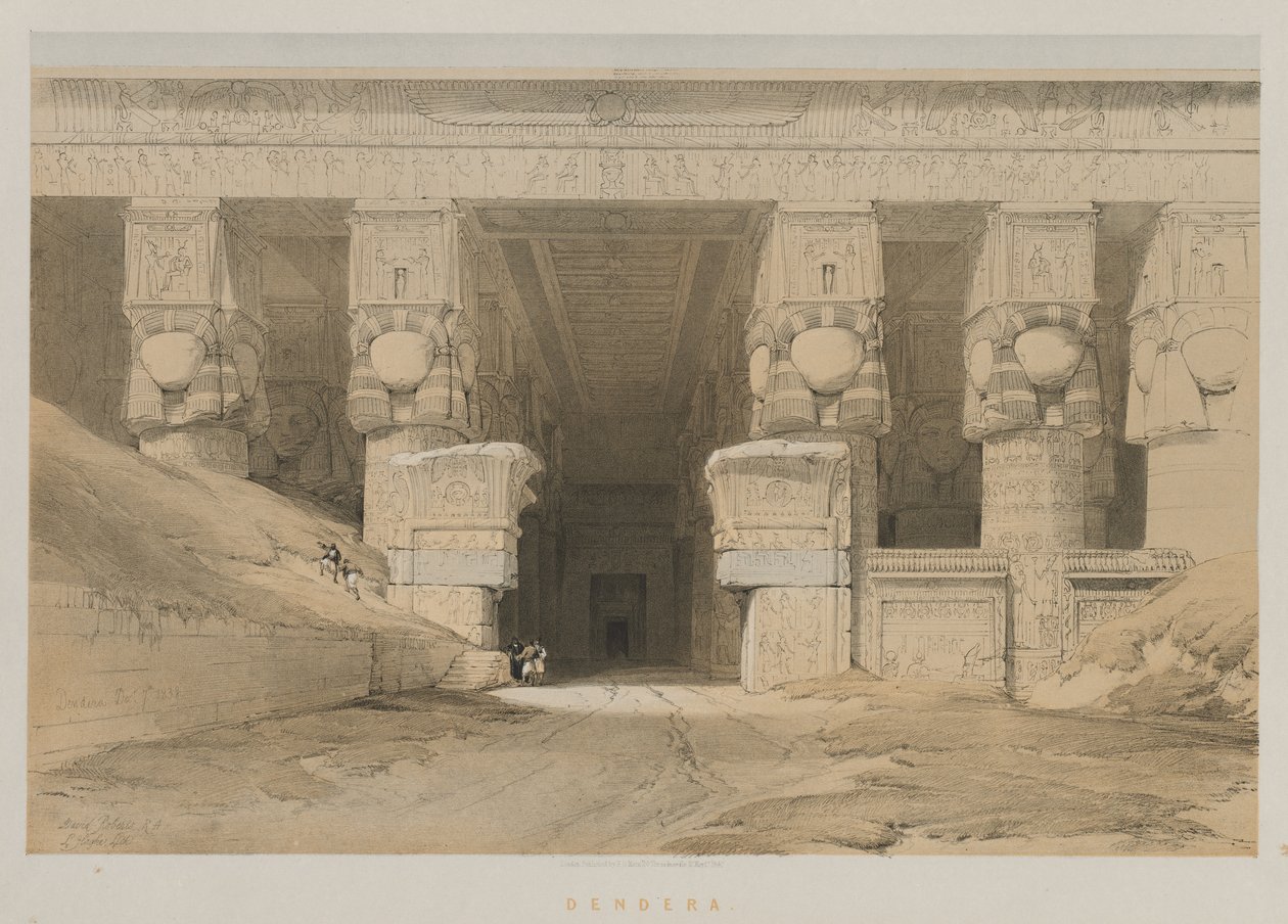 Egypte en Nubië, Deel I: Dendera, 1847 door Louis Haghe