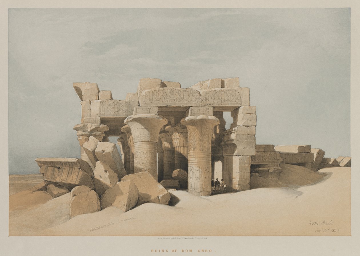Egypte en Nubië, Deel I: Kom-Ombo, 1846 door Louis Haghe