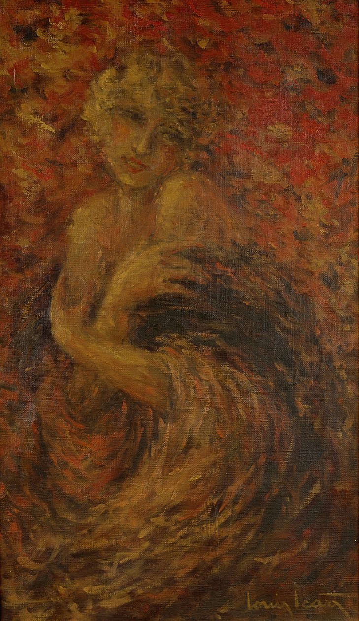 Fanny, gewikkeld in een mantel door Louis Icart