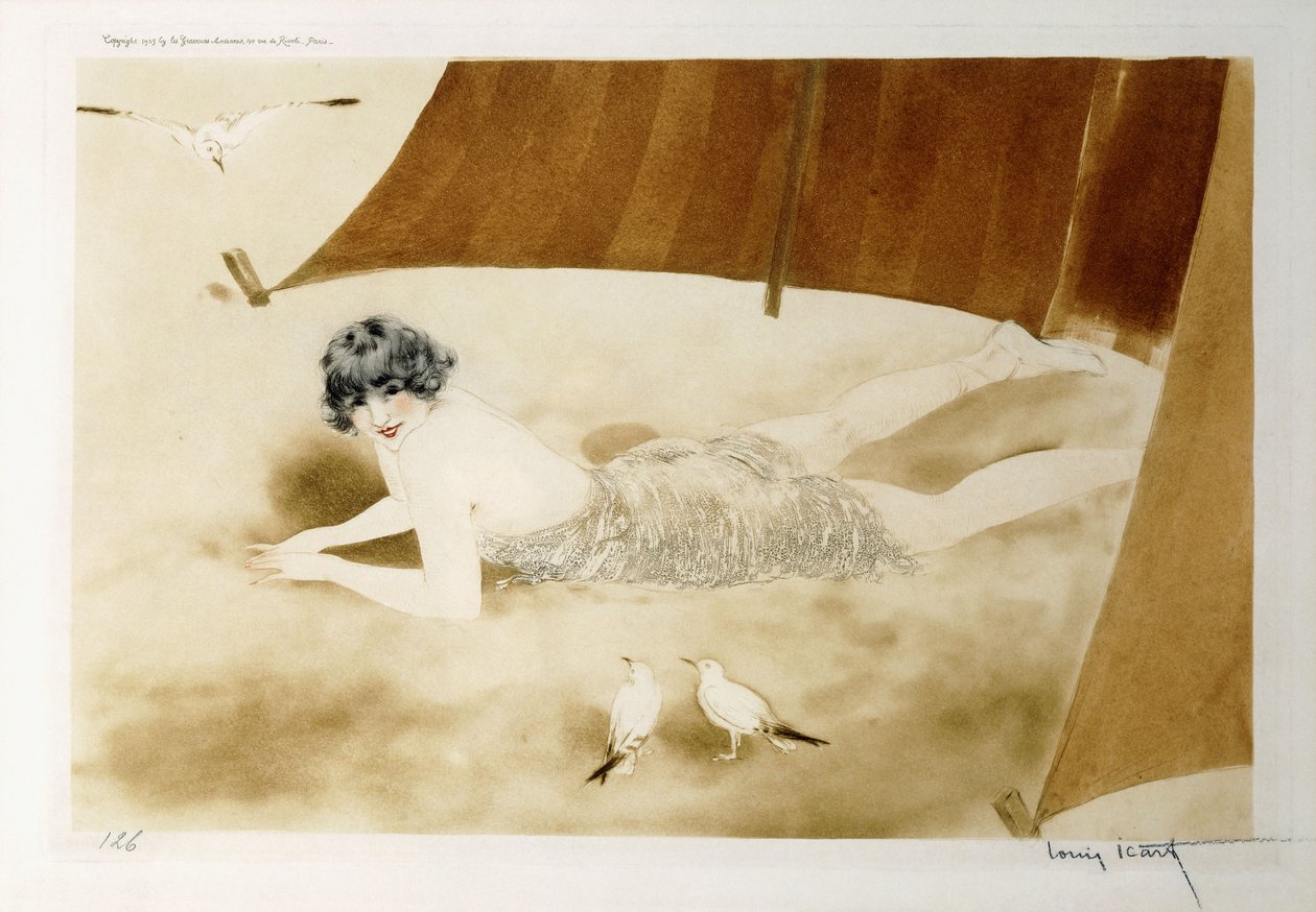 Op het strand door Louis Icart